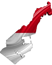 Carta Geografica Monaco Europa Bandiere 