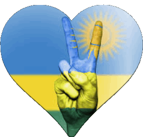 Coeur Ruanda Afrika Fahnen 