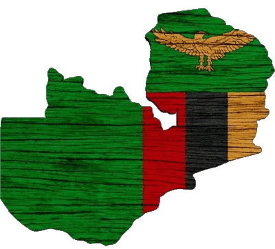 carte Zambie Afrique Drapeaux 