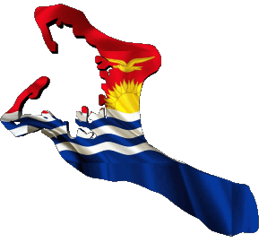 carte Kiribati Océanie Drapeaux 