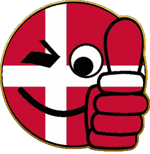 Faccina - OK Danimarca Europa Bandiere 