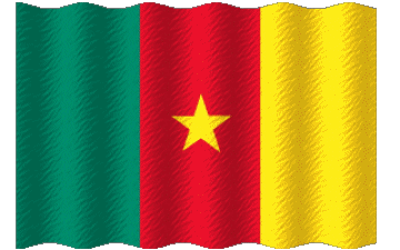Ondulación Camerún África Banderas 