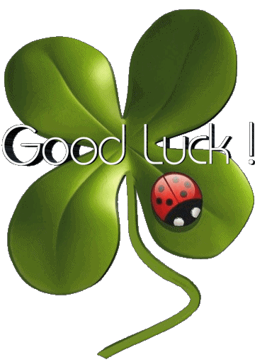 01 Transparent Background Good Luck English Messages 