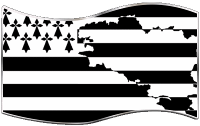 Rechteck Bretagne Regionen Frankreich Fahnen 