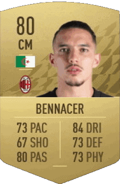 Ismaël Bennacer Algeria F I F A - Giocatori carte Videogiochi Multimedia 