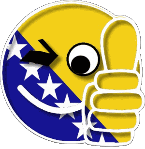 Smiley - OK Bosnien herzegowina Europa Fahnen 
