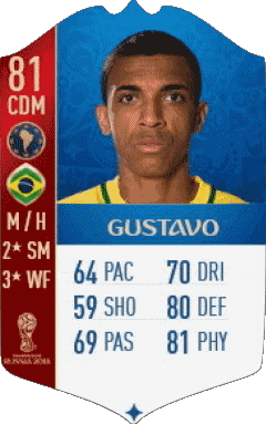 Luiz Gustavo Dias Brésil F I F A - Joueurs Cartes Jeux Vidéo Multi Média 