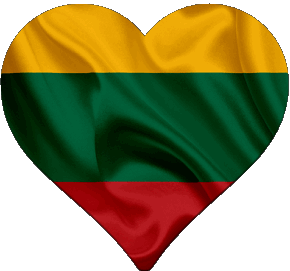 Cuore Lituania Europa Bandiere 