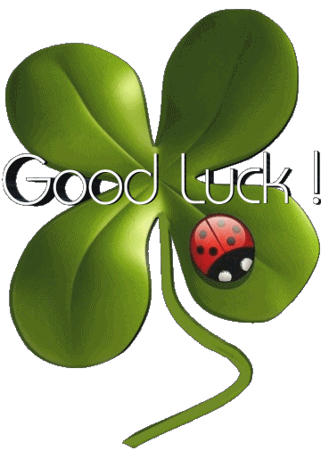 01 Fond Transparent Good Luck Anglais Messages 