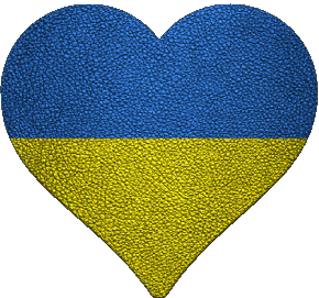 Corazón Ucrania Europa Banderas 