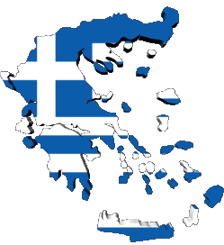 Map Greece Europe Flags 