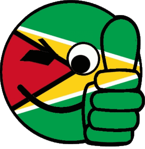 Smiley - OK Guyana Amériques Drapeaux 