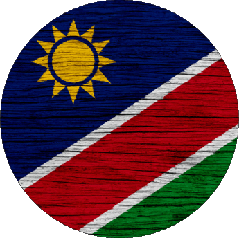 Round Namibia Africa Flags 