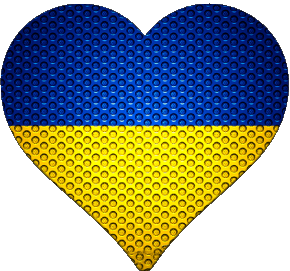 Herz Ukraine Europa Fahnen 