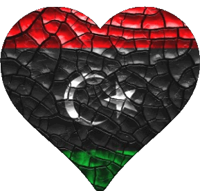 Corazón Libia África Banderas 
