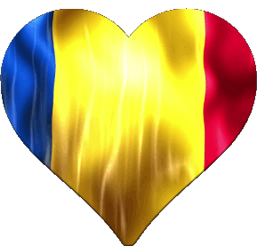 Coeur Tchad Afrique Drapeaux 