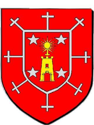 Blasón-Blasón BADAROUX 48 Departamentos - Ciudades Francia Banderas 