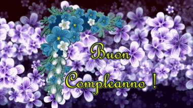 002 Fond Animé Floreale Buon Compleanno Italien Messages 