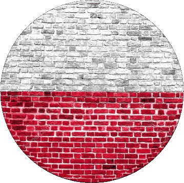 Tondo Polonia Europa Bandiere 