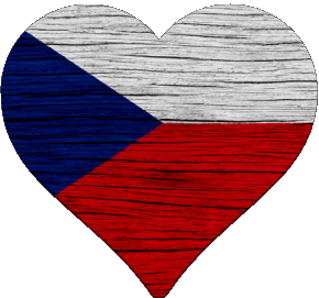 Corazón República Checa Europa Banderas 