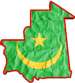 Carte Mauritanie Afrique Drapeaux 