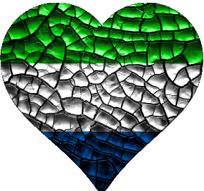 Heart Sierra Leone Africa Flags 