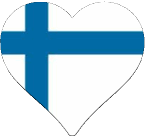 Heart Finland Europe Flags 