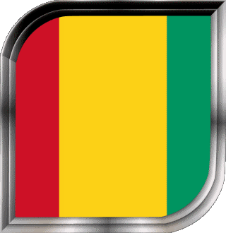 Quadrato Guinea Africa Bandiere 