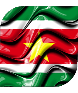 Square Suriname America Flags 