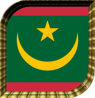 Carré Mauritanie Afrique Drapeaux 