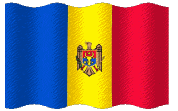 Waving Moldova Europe Flags 