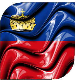 Square Liechtenstein Europe Flags 