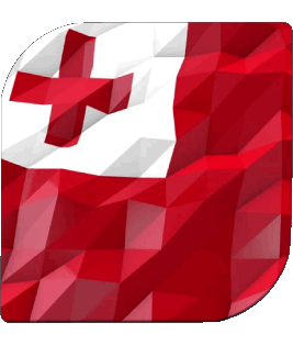 Square Tonga Oceania Flags 