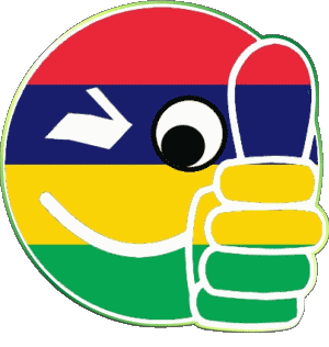Smiley - OK Mauritius Africa Flags 