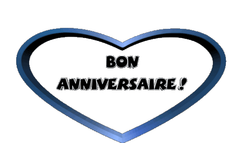 002 Coeur Bon Anniversaire Francese Messagi 