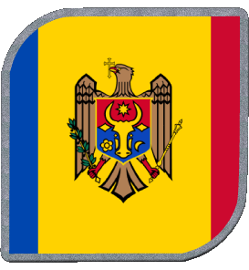 Square Moldova Europe Flags 