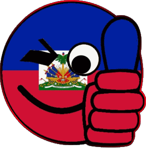 Smiley - OK Haiti America Flags 