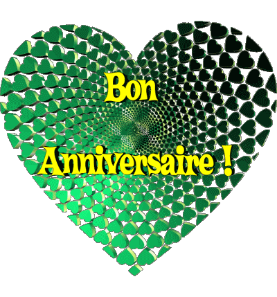 010 Coeur Bon Anniversaire Français Messages 