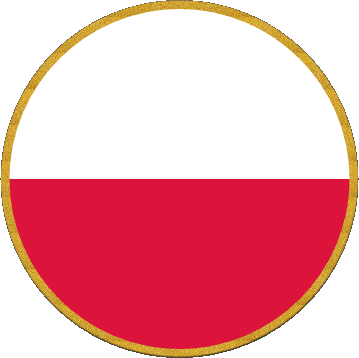 Runde Polen Europa Fahnen 