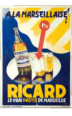 Ricard Poster retrò - Marchi Umorismo -  Fun 