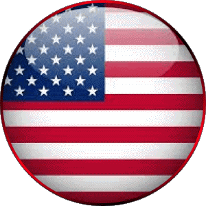 Round U.S.A - National America Flags 