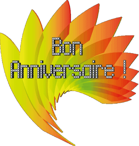 005 Sfondo trasparente Abstrait - Géométrique Bon Anniversaire Francese Messagi 