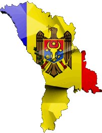Carte Moldavie Europe Drapeaux 
