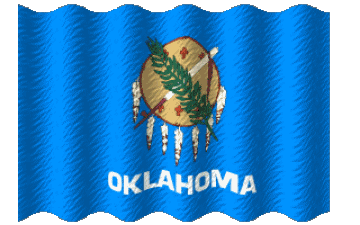 Welligkeit Oklahoma U.S.A - States Amerika Fahnen 