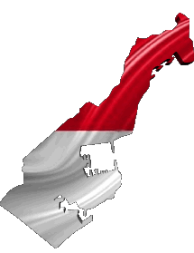 Carte Monaco Europe Drapeaux 
