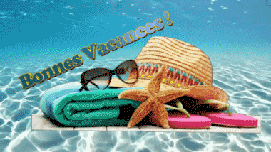 002 Sfondo animato Bonnes Vacances Francese Messagi 