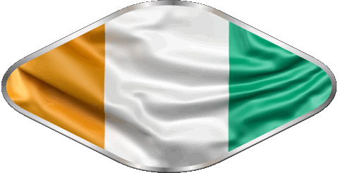 Ovale 02 Côte d Ivoire Afrique Drapeaux 