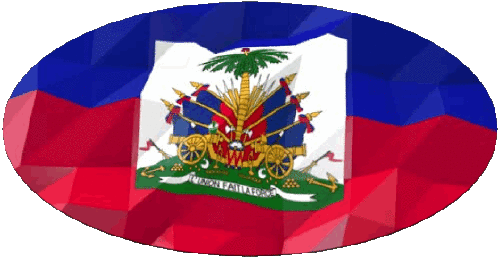 Oval Haiti Amerika Fahnen 