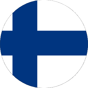 Runde Finnland Europa Fahnen 