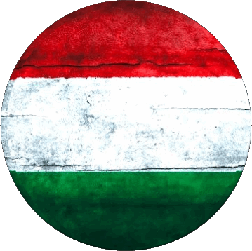 Rond Hongrie Europe Drapeaux 